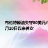 布伦特原油失守80美元/桶 为6月10日以来首次