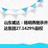 山东威达：杨明燕继承并受让威达集团27.1429%股权