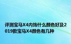 评测宝马X4内饰什么颜色好及2019款宝马X4颜色有几种