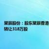 聚辰股份：股东聚辰香港拟询价转让318万股