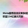 Meta据悉因违反竞争规则面临欧盟134亿美元罚款