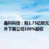 晶科科技：拟1.75亿欧元转让海外下属公司100%股权