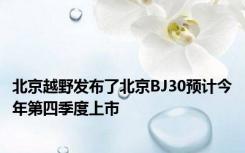 北京越野发布了北京BJ30预计今年第四季度上市