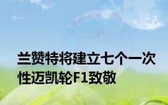 兰赞特将建立七个一次性迈凯轮F1致敬