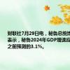 财联社7月29日电，秘鲁总统博鲁阿尔特表示，秘鲁2024年GDP增速应该会超过之前预测的3.1%。