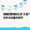 湖南四新堤决口扩大至77米 垸内外水位基本持平