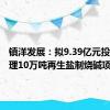 镇洋发展：拟9.39亿元投建年处理10万吨再生盐制烧碱项目