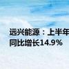 远兴能源：上半年净利同比增长14.9%