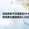 北向资金今日净卖出24.45亿元 贵州茅台遭净卖出4.22亿元