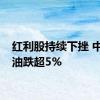 红利股持续下挫 中国海油跌超5%