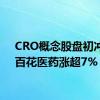 CRO概念股盘初冲高，百花医药涨超7%