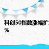 科创50指数涨幅扩大至2%