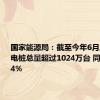 国家能源局：截至今年6月底我国充电桩总量超过1024万台 同比增长54%