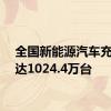 全国新能源汽车充电桩达1024.4万台