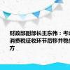 财政部副部长王东伟：考虑将推进消费税征收环节后移并稳步下划地方