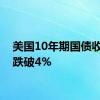 美国10年期国债收益率跌破4%