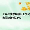 上半年北京规模以上文化企业营收同比增长7.9%