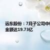 远东股份：7月子公司中标项目金额达19.73亿