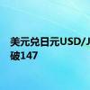 美元兑日元USD/JPY跌破147