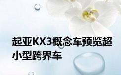 起亚KX3概念车预览超小型跨界车