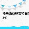 马来西亚林吉特日内涨1.3%