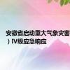 安徽省启动重大气象灾害（高温）Ⅳ级应急响应