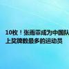 10枚！张雨霏成为中国队奥运史上奖牌数最多的运动员