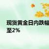 现货黄金日内跌幅扩大至2%