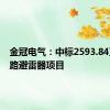 金冠电气：中标2593.84万元线路避雷器项目