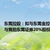 东莞控股：拟与东莞金控共同参与竞拍东莞证券20%股权