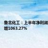 鲁北化工：上半年净利润同比大增1063.27%