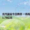 北汽蓝谷今日跌停 一机构净卖出1.78亿元