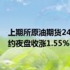 上期所原油期货2409合约夜盘收涨1.55%