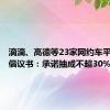 滴滴、高德等23家网约车平台签署倡议书：承诺抽成不超30%