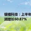 银禧科技：上半年净利润增长60.87%