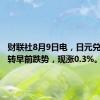 财联社8月9日电，日元兑美元扭转早前跌势，现涨0.3%。