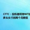 CFTC：投机者所持WTI原油净多头头寸创两个月新低