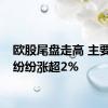 欧股尾盘走高 主要指数纷纷涨超2%