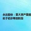 永达股份：重大资产重组事项尚处于初步筹划阶段