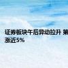 证券板块午后异动拉升 第一创业涨近5%