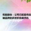 和胜股份：公司已配套供应多个终端品牌的多款折叠屏手机