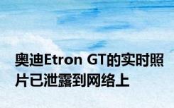 奥迪Etron GT的实时照片已泄露到网络上