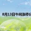 8月13日午间涨停分析