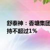 舒泰神：香塘集团拟减持不超过1%