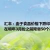 汇丰：由于食品价格下跌印度可能在明年3月份之前降息50个基点