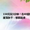 150元玩5分钟！在40层楼的高度荡秋千：够胆就来