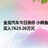 金龙汽车今日涨停 小鳄鱼席位净买入7623.26万元