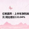 亿帆医药：上半年净利润2.53亿元 同比增长133.04%