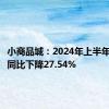 小商品城：2024年上半年净利润同比下降27.54%