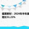 福莱新材：2024年半年度净利润增长51.23%